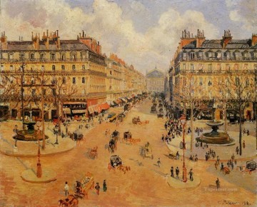 Avenue de l Opera sol de la mañana 1898 Camille Pissarro Pinturas al óleo